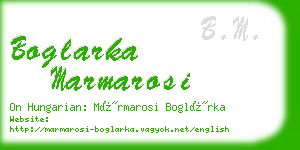 boglarka marmarosi business card